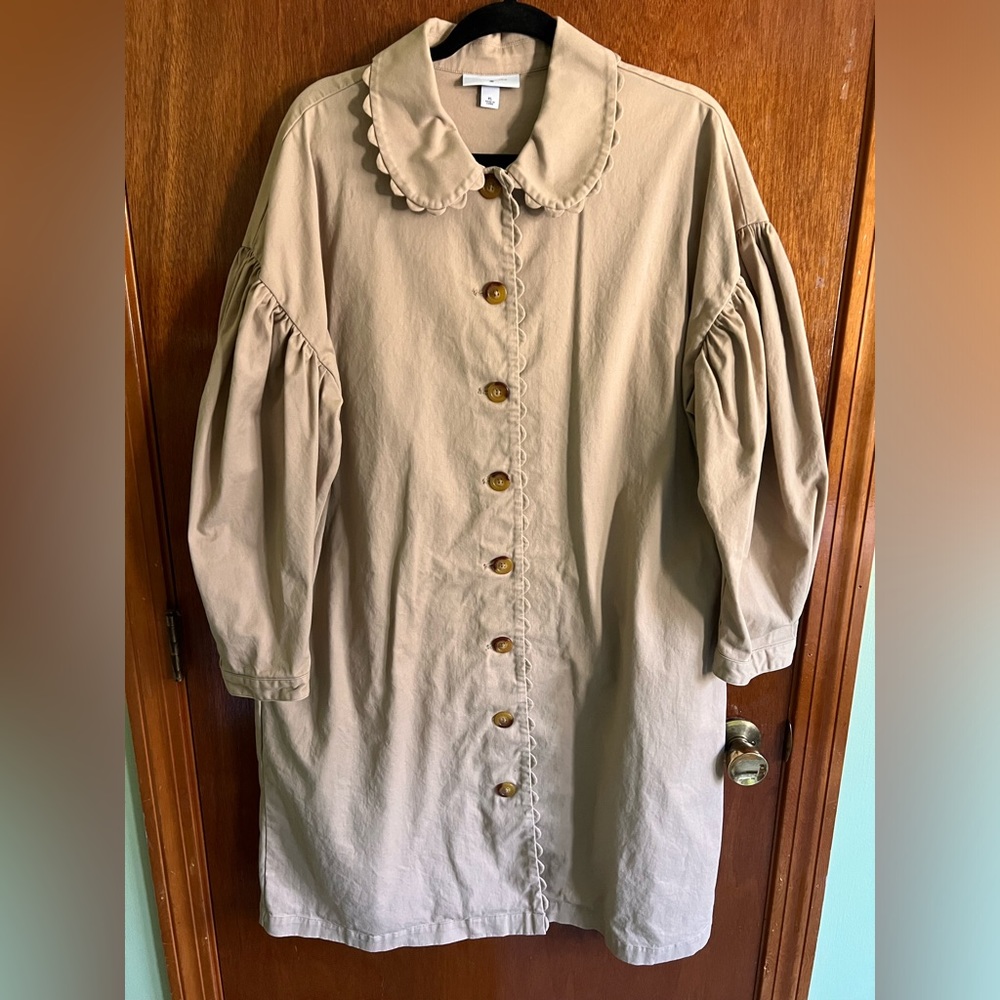 Tan trench coat